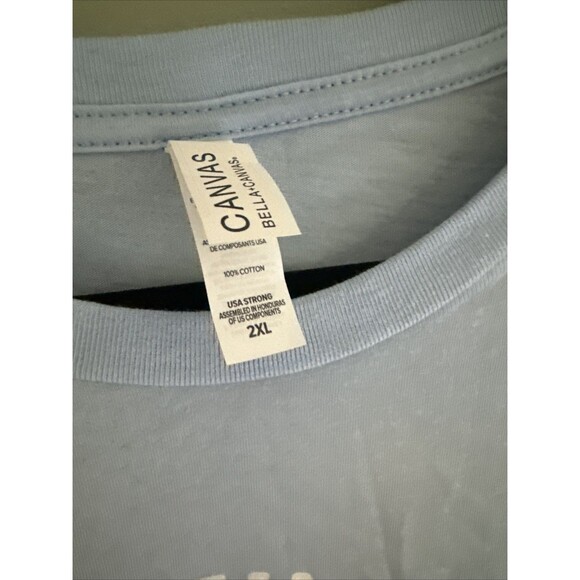 Bella Canvas T Shirt Hoeing Ain’t Easy‎ Gardening Women’s 2XL Light Blue - Picture 4 of 4